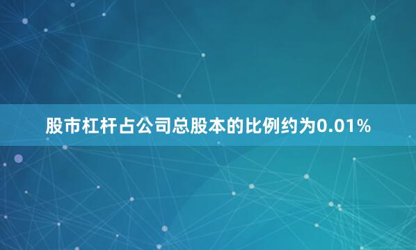 股市杠杆占公司总股本的比例约为0.01%